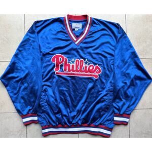 Philadelphia Phillies 90s STARTER pullover jacket 2XL blue red MLB vintage